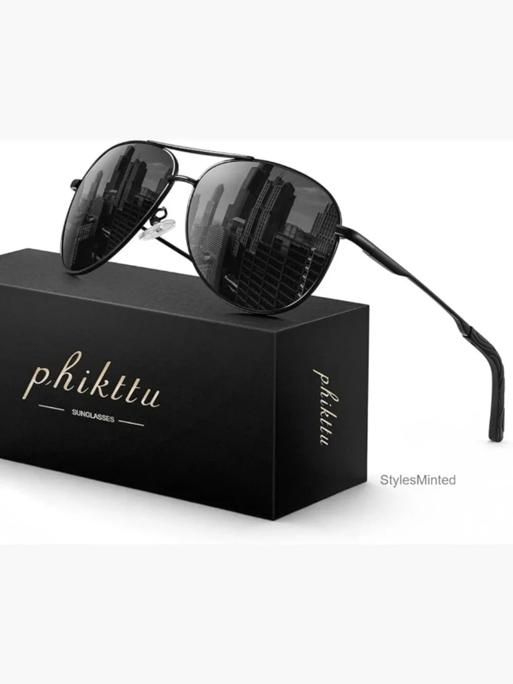 Polarized Aviator Sunglasses for Men Women UV400 Protection Metal Frame